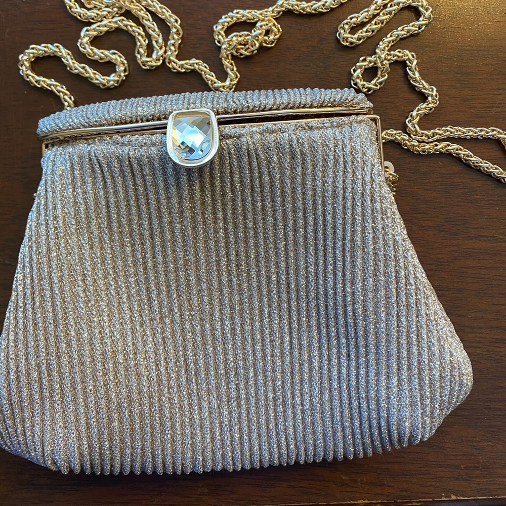 Gold evening bag